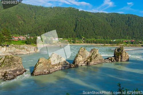 Image of Fast mountain river Katun