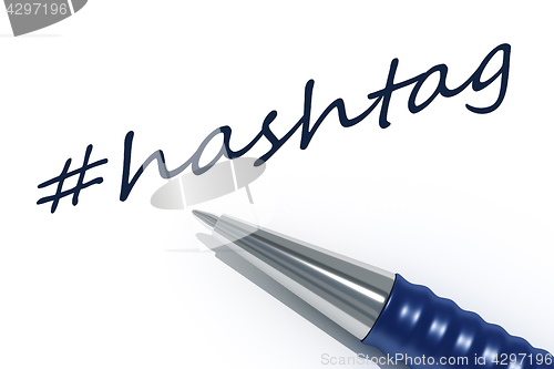 Image of ballpen hashtag