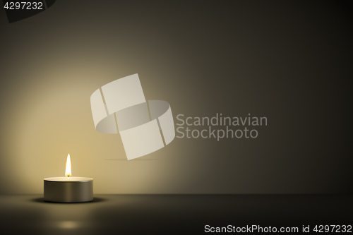 Image of typical tealight with space for your content