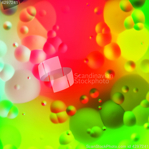 Image of colorful oil drops background