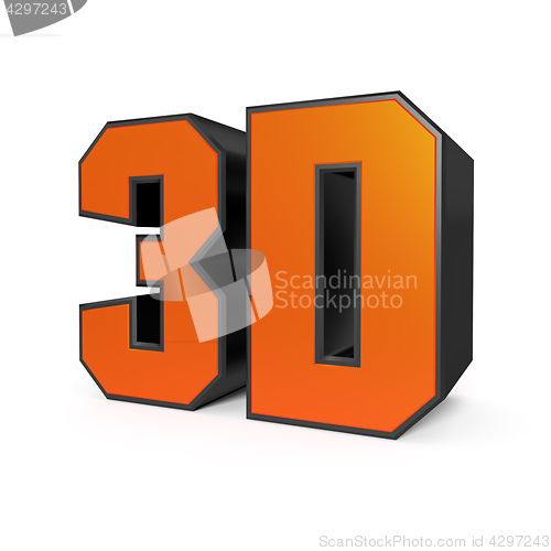 Image of big 3D sign isolated on white