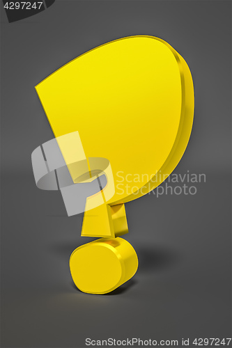 Image of a stylish yellow question mark