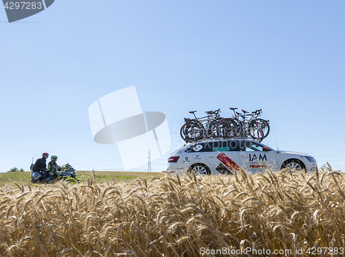 Image of The Technical Car of IAM Team in the Plain - Tour de France 2016