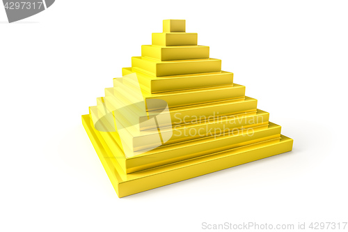 Image of abstract golden pyramid
