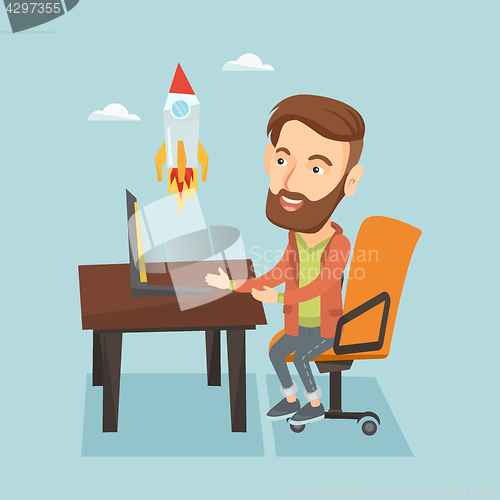 Image of Business start up vector illustration.