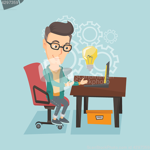 Image of Successful business idea vector illustration.