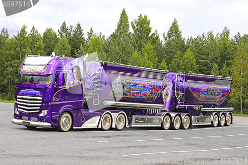 Image of Mercedes-Benz Actros Super Truck Lowrider Parked 