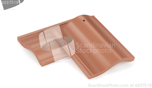 Image of Roof tiles on white