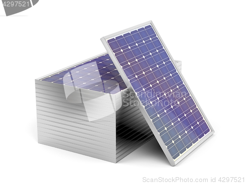 Image of Stack of solar panels