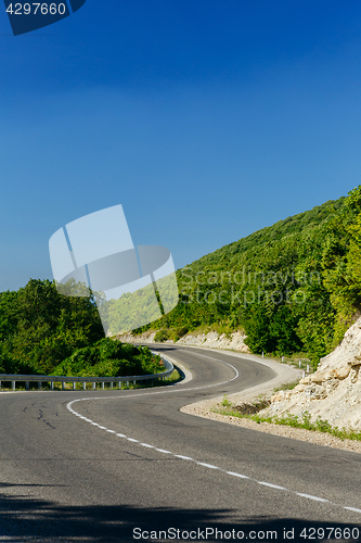 Image of Road in green mountains
