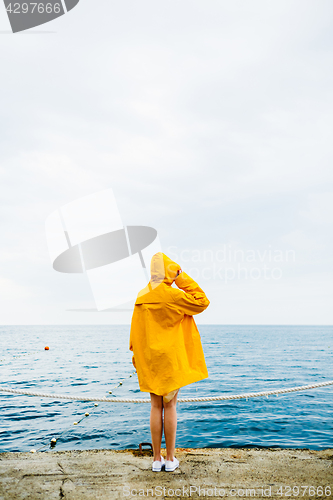 Image of Anonymous girl on waterfront