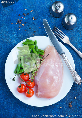 Image of chicken fillet with vegetables