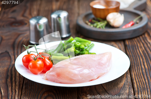 Image of chicken fillet with vegetables