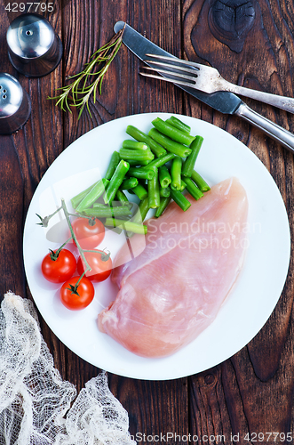 Image of chicken fillet with vegetables