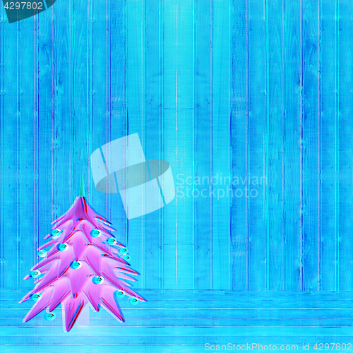 Image of Christmas background. 3d illustration. Anaglyph. View with red/c