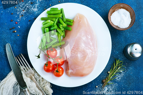 Image of chicken fillet with vegetables