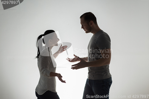 Image of angry couple having argument