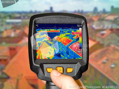 Image of Recording panorama of Zagreb, With Thermal Camera showing differ