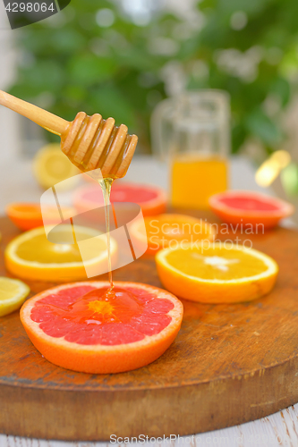 Image of Grapefruit, clementine, orange and honey