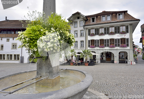 Image of City Hall Square in Thun, Switzerland, 23 july 2017