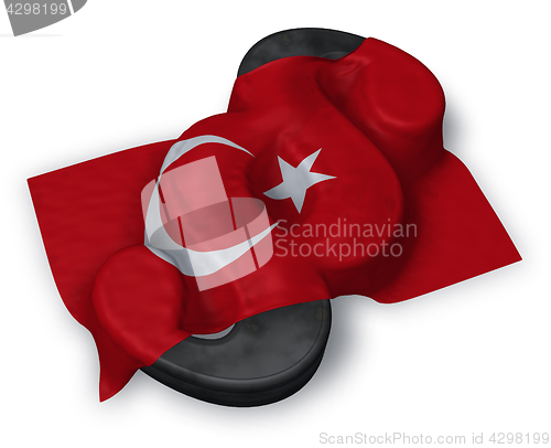 Image of paragraph symbol and turkey flag - 3d rendering