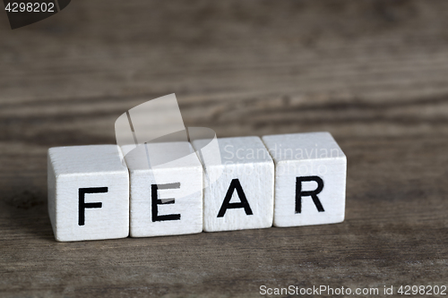 Image of Fear, written in cubes