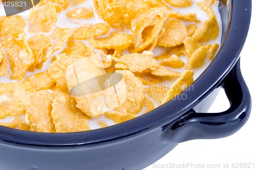 Image of Bowl of Cornflakes with Milk