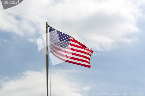 Image of Flag of United States on a flagpole