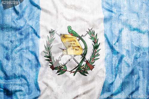 Image of Grunge style of Guatemala flag on brick wall