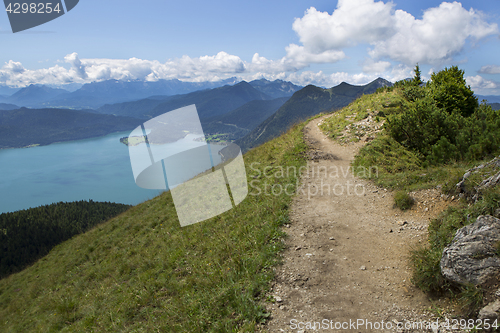 Image of Panorama mountain view from Jochberg to lake Walchensee