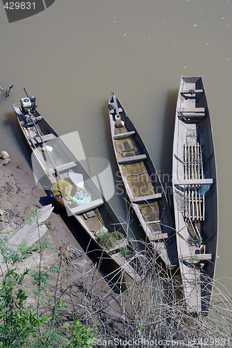 Image of Woman and boats