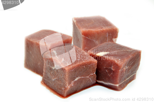 Image of Diced or cubed raw beef steak