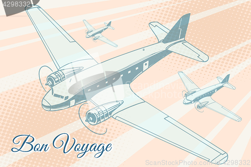 Image of Bon voyage aviation background