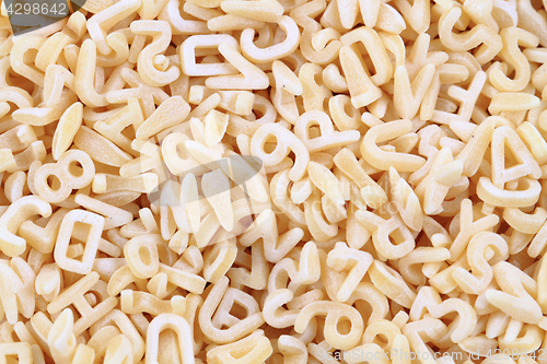 Image of alphabet pasta as nice background