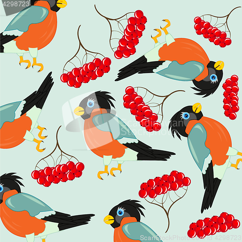Image of Bird and rowanberry