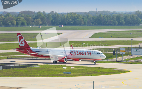 Image of Airliner Airbus A321 of Air Berlin low-cost airline