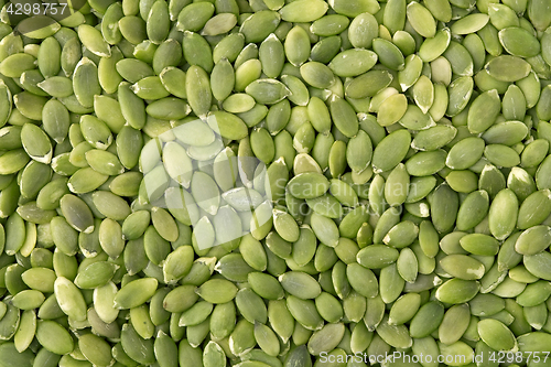 Image of Background made of pumpkin seeds