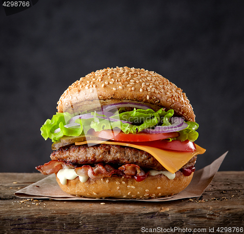 Image of fresh tasty burger 