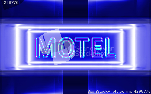 Image of neon sign of motel