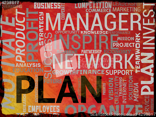 Image of Plan Words Indicates System Project And Formula