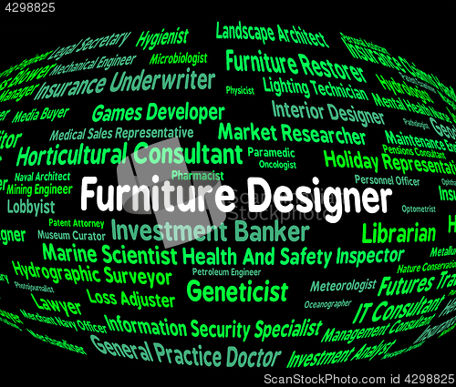 Image of Furniture Designer Indicates Designers Furnitures And Employment