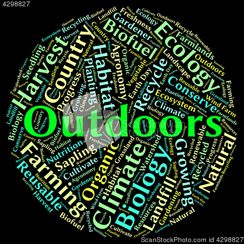 Image of Outdoors Word Indicates Text Natural And Scene