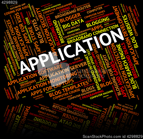 Image of Application Word Means Www Apps And Computer