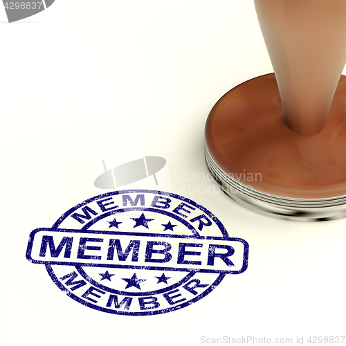 Image of Member Stamp Showing Membership Registration And Subscribing