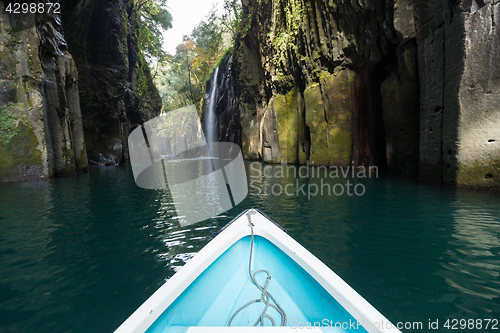 Image of Small boat in Takachiho gorge