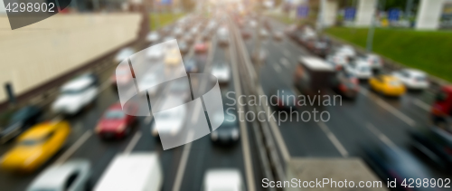 Image of Defocused photo of traffic jams