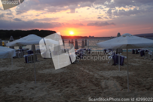 Image of bulgarian sea sunset