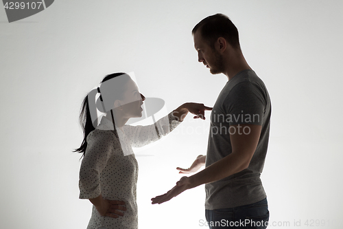 Image of angry couple having argument