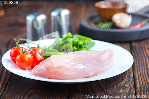 Image of chicken fillet with vegetables