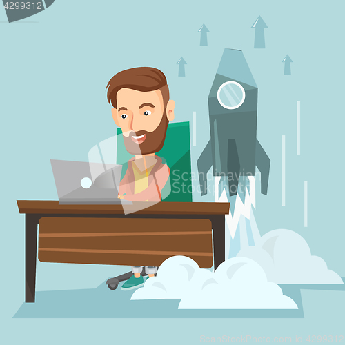 Image of Business start up vector illustration.